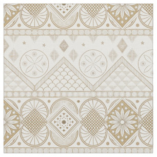 Ethnic Geometric Floral Tribal Seamless Pattern 2 Fabric