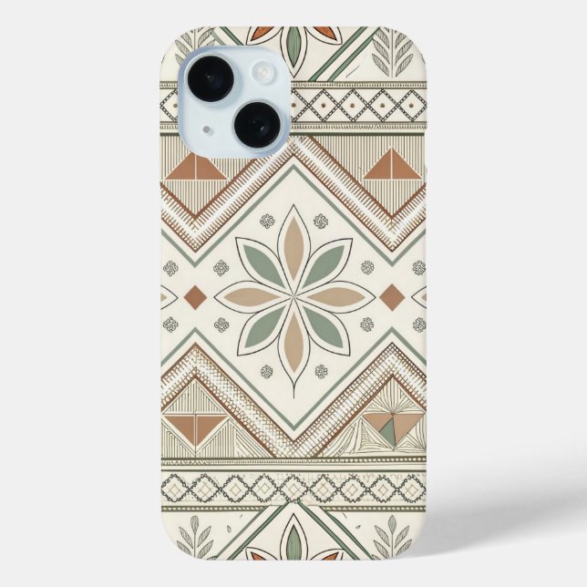 Ethnic Geometric Floral Tribal Seamless Pattern Case-Mate iPhone Case (Back)
