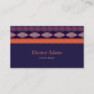 Ethnic  geometric pattern. business card