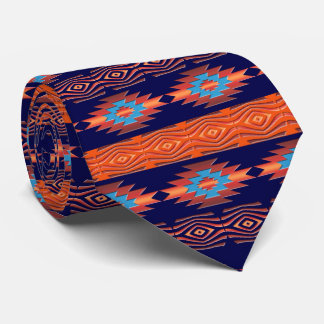 Ethnic geometric pattern. tie