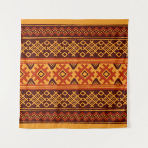 Ethnic geometric, traditional folk pattern. tapestry