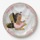 Ethnic Girl Pink Gold High Heel Baby Shower