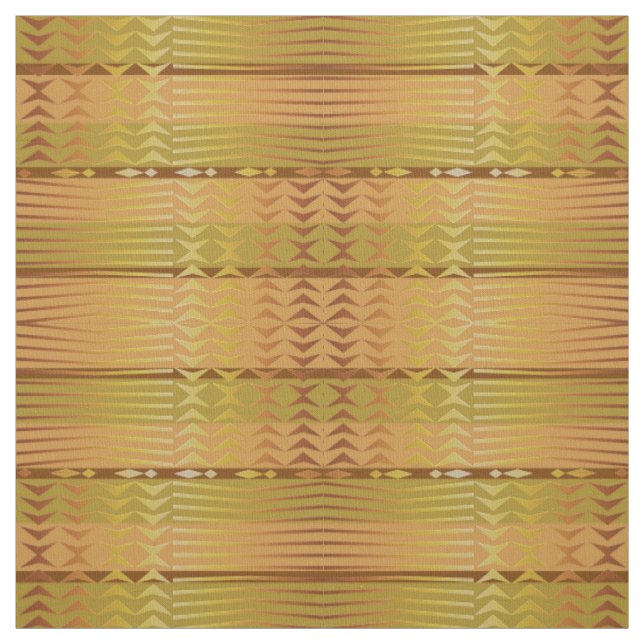 Ethnic golden african geometric pattern. fabric (Swatch)