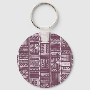 Ethnic hand drawn pattern: vintage style key ring