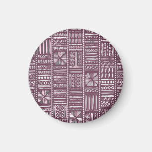 Ethnic hand drawn pattern: vintage style magnet