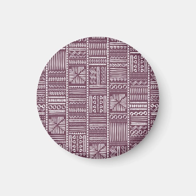 Ethnic hand drawn pattern: vintage style magnet (Front)