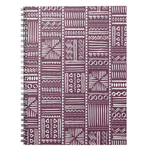 Ethnic hand drawn pattern: vintage style notebook (Front)