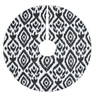 Ethnic hand-drawn, wrapping print pattern. brushed polyester tree skirt