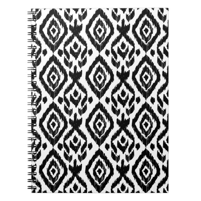 Ethnic hand-drawn, wrapping print pattern. notebook (Front)