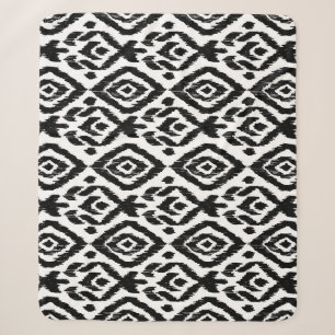 Ethnic hand-drawn, wrapping print pattern. sherpa blanket