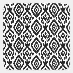 Ethnic hand-drawn, wrapping print pattern. square sticker