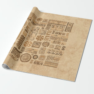 Ethnic handmade ornament wrapping paper