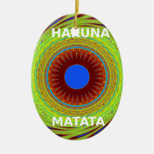 Ethnic Have a Nice Day and a Better Night Ceramic Tree Decoration