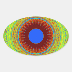 Ethnic Have a Nice Day and a Better Night Oval Sticker