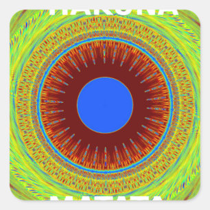 Ethnic Have a Nice Day and a Better Night Square Sticker