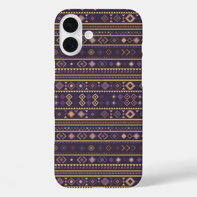Ethnic Horizon Stripes Case-Mate iPhone Case (Back)