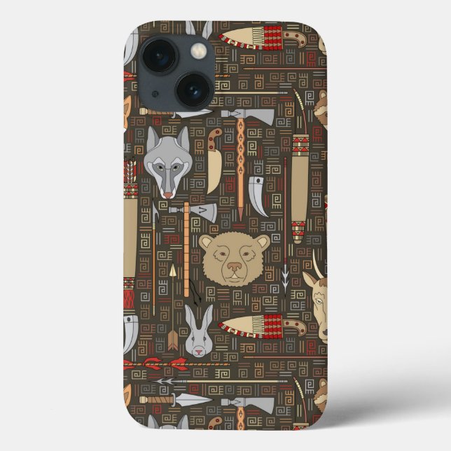 Ethnic Hunting Pattern Case-Mate iPhone Case (Back)
