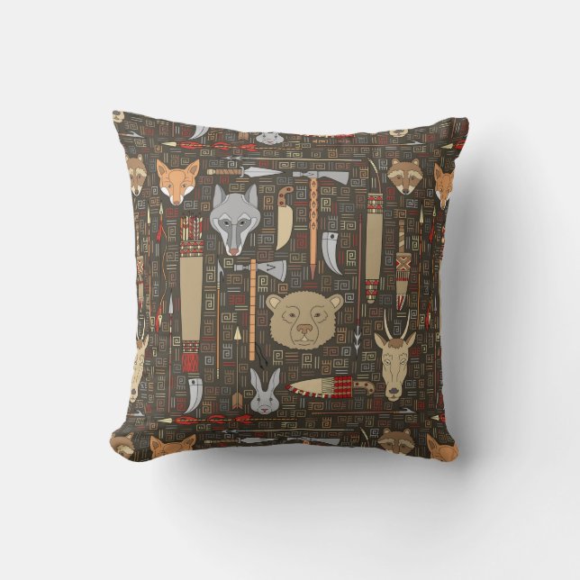 Ethnic Hunting Pattern Cushion (Front)