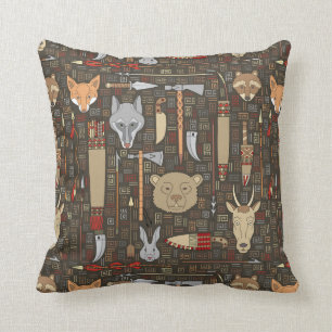 Ethnic Hunting Pattern Cushion