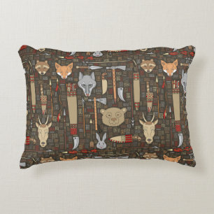 Ethnic Hunting Pattern Decorative Cushion