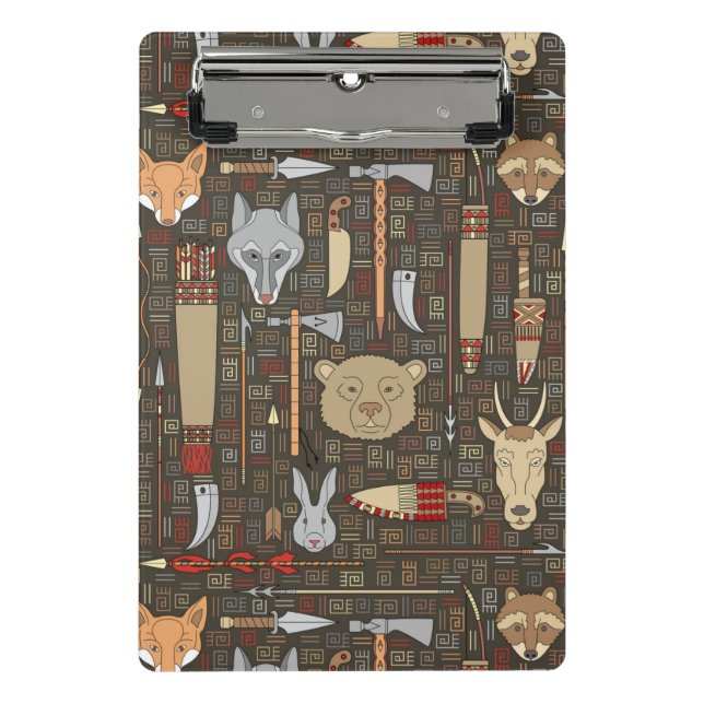 Ethnic Hunting Pattern Mini Clipboard (Front)