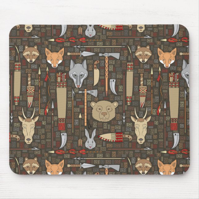 Ethnic Hunting Pattern Mouse Mat (Front)