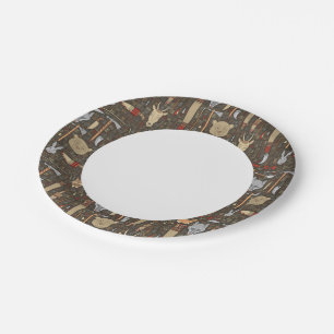 Ethnic Hunting Pattern Paper Plate