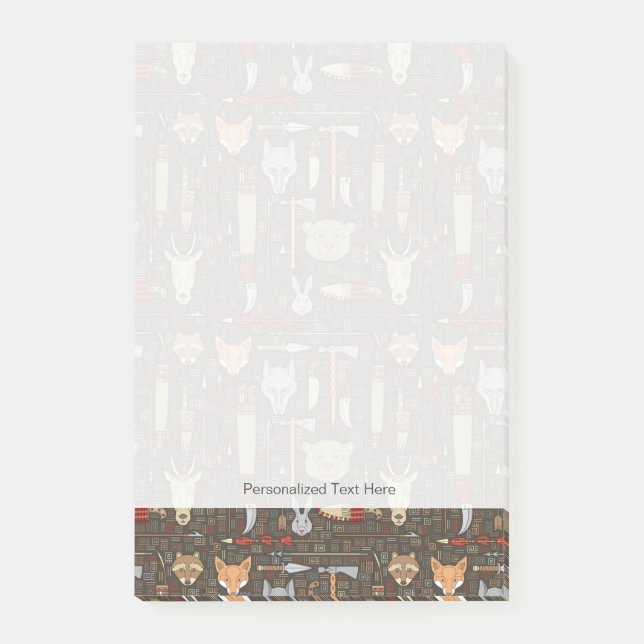 Ethnic Hunting Pattern Post-it Notes (Front)