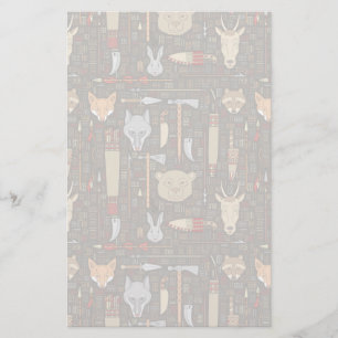 Ethnic Hunting Pattern Stationery