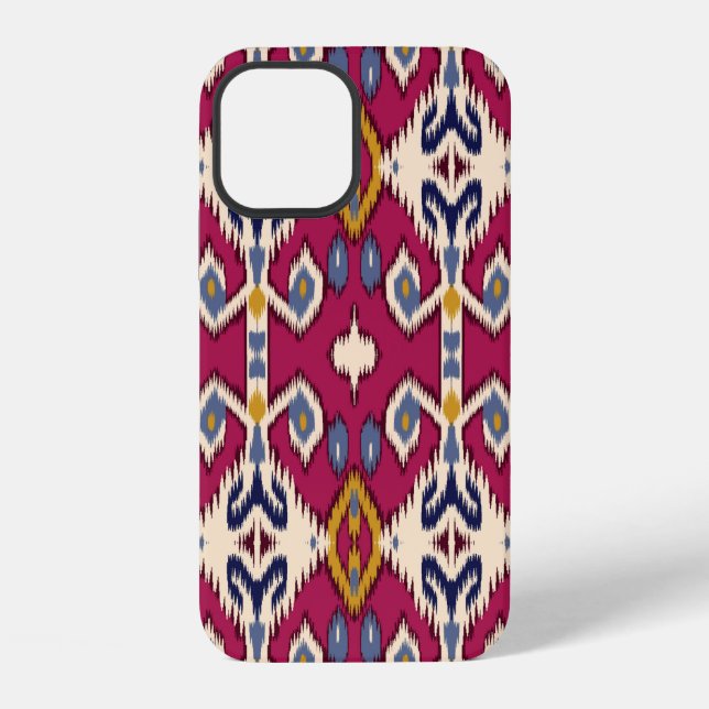 Ethnic ikat chevron pattern background Traditional iPhone Case (Back)