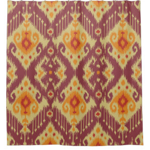 Ethnic Ikat Chevron: Traditional Background Shower Curtain