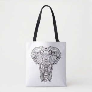 Ethnic Indian Elephant 2 Tote Bag