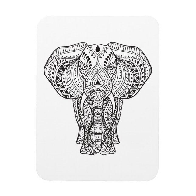 Ethnic Indian Elephant Magnet (Vertical)