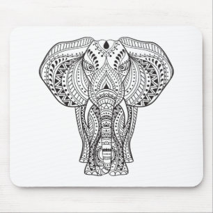 Ethnic Indian Elephant Mouse Mat