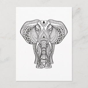 Ethnic Indian Elephant Postcard