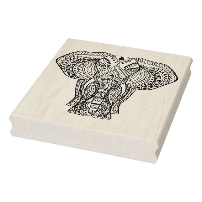 Ethnic Indian Elephant Rubber Stamp (Stamp)