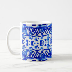 Ethnic Indigo Arrow Native Patterns Coffee Mug