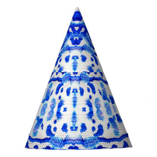 Ethnic Indigo Arrow Native Patterns Party Hat