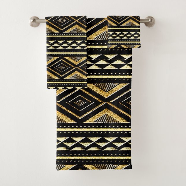 Ethnic-Inspired Bath Towel Set (Insitu)
