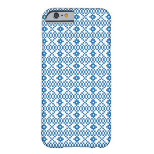 Ethnic Latvian blue and white tribal folk art Barely There iPhone 6 Case