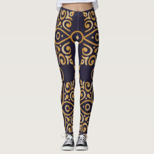 Moon Leggings, Tribal Print Leggings