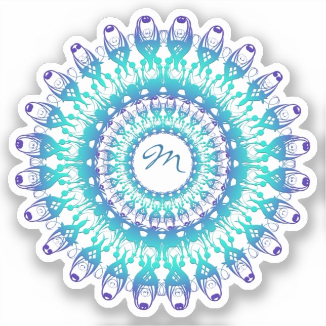 Ethnic Mandala Design Sticker (Front)