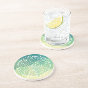 Ethnic mandala flower boho inspirational coaster