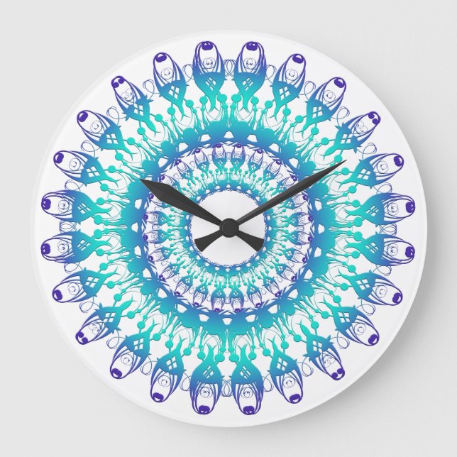 ethnic Mandala. Large Clock (Front)