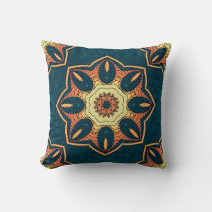 Ethnic mandala: seamless vintage pattern cushion