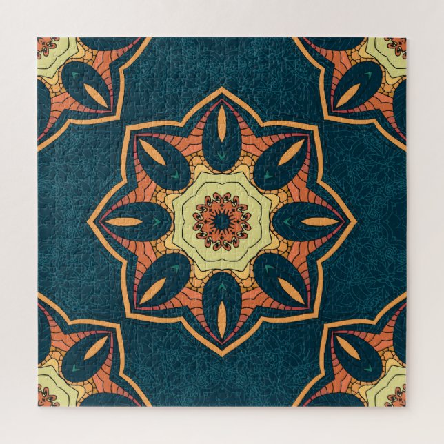 Ethnic mandala: seamless vintage pattern jigsaw puzzle (Vertical)