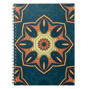 Ethnic mandala: seamless vintage pattern notebook
