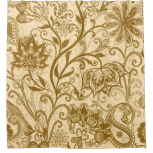 Ethnic Mandalas: Indian Style Pattern Shower Curtain