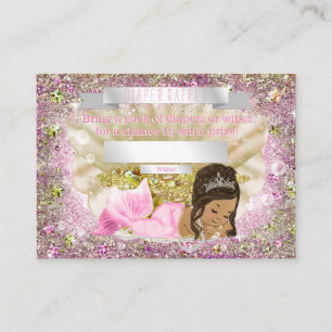 Ethnic Mermaid Baby Shower Diaper Raffle Tickets Enclosure Card