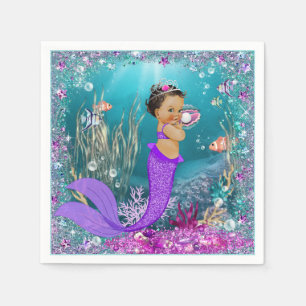 Ethnic Mermaid Baby Shower Napkins